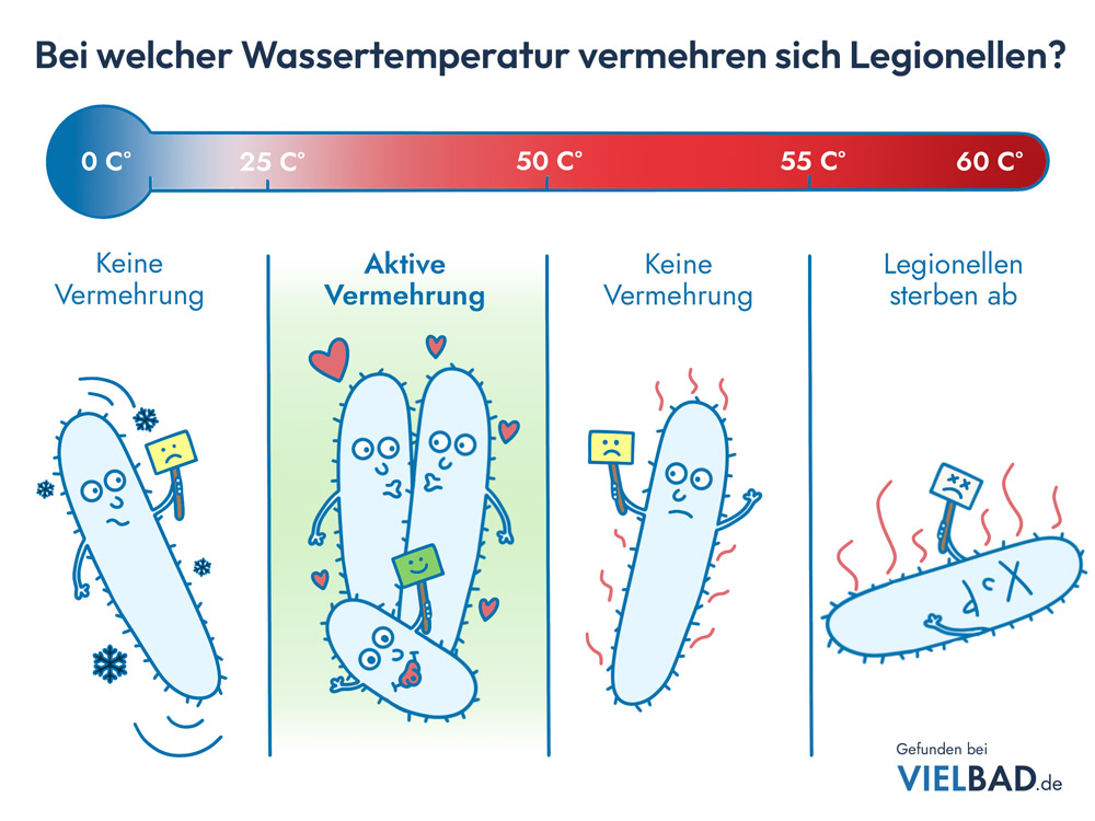 Bei welcher Wassertemperatur vermehren sich Legionellen